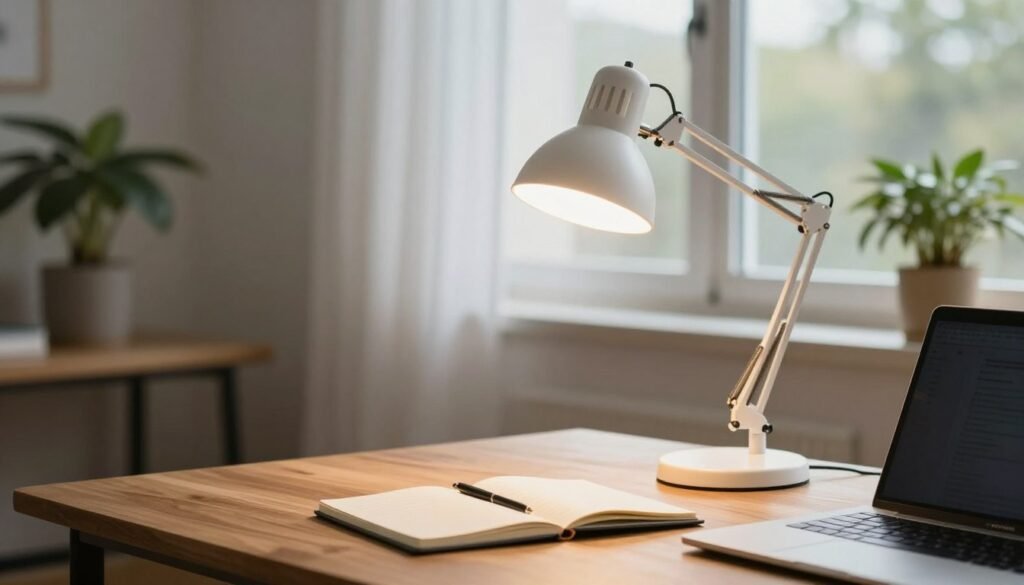 Adjustable task lamp for desk productivity
