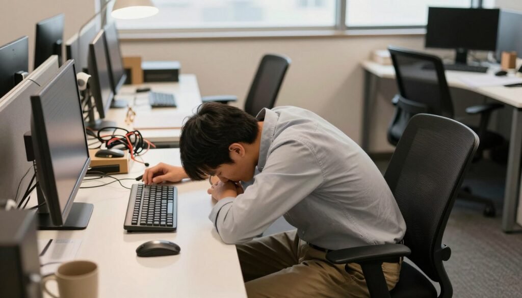 Common ergonomic mistakes involving posture and monitor position