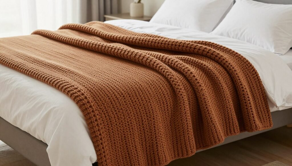Silk & Snow hand knit weighted blanket
