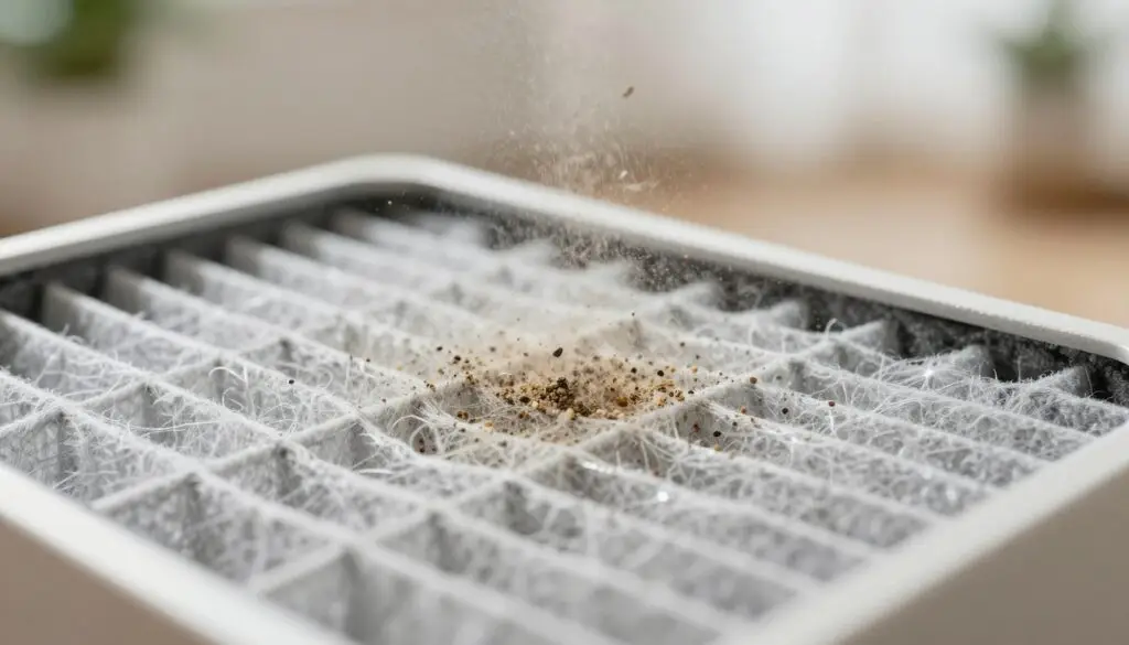 True HEPA filter capturing particles True HEPA filter capturing particles