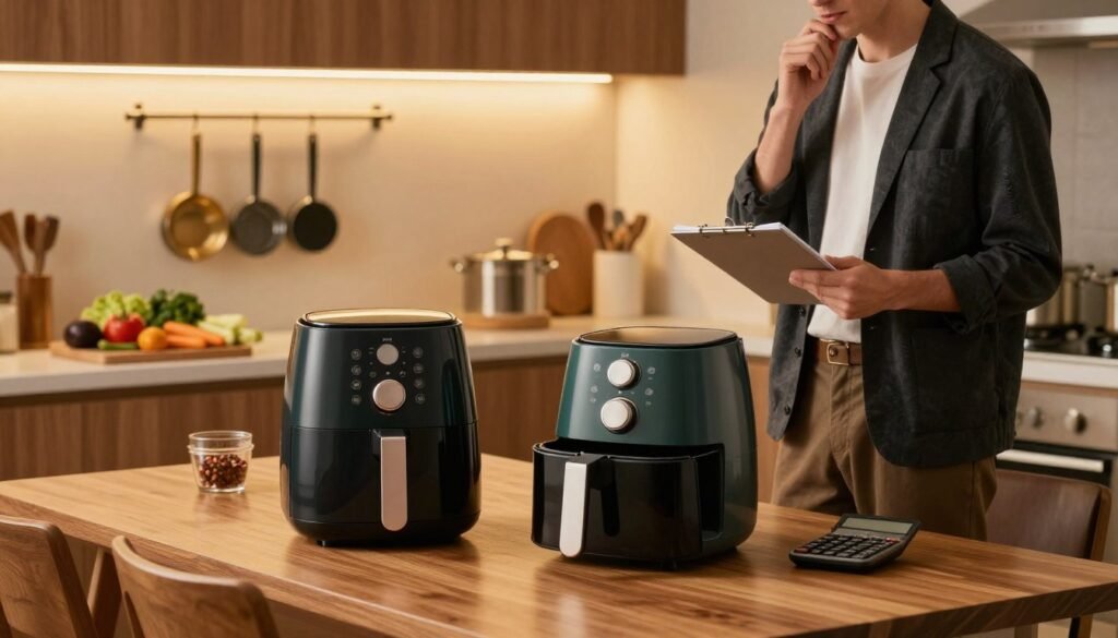 choosing air fryer capacity for household