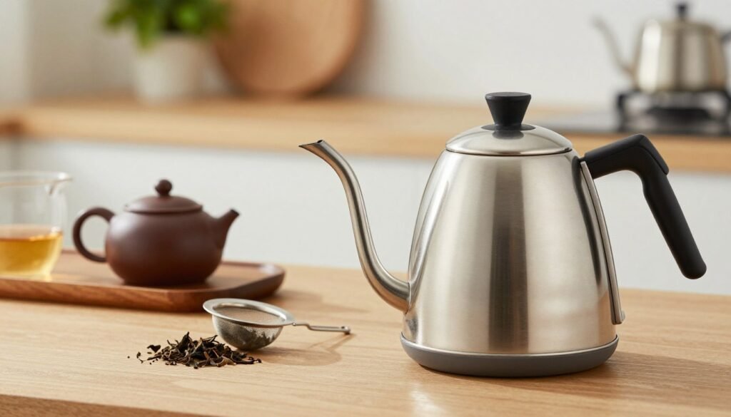 gooseneck kettle for precise tea brewing