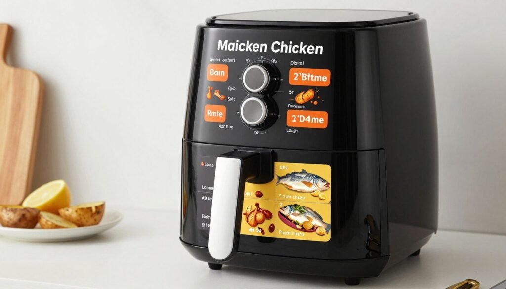 magnetic air fryer cooking time temperature cheat sheet