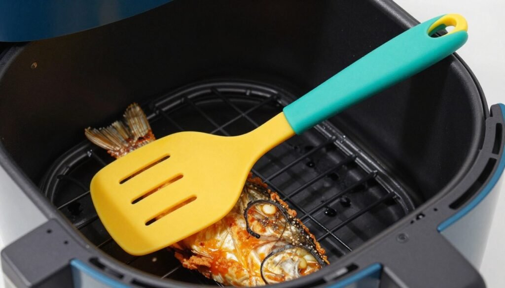 nonstick safe silicone spatula air fryer
