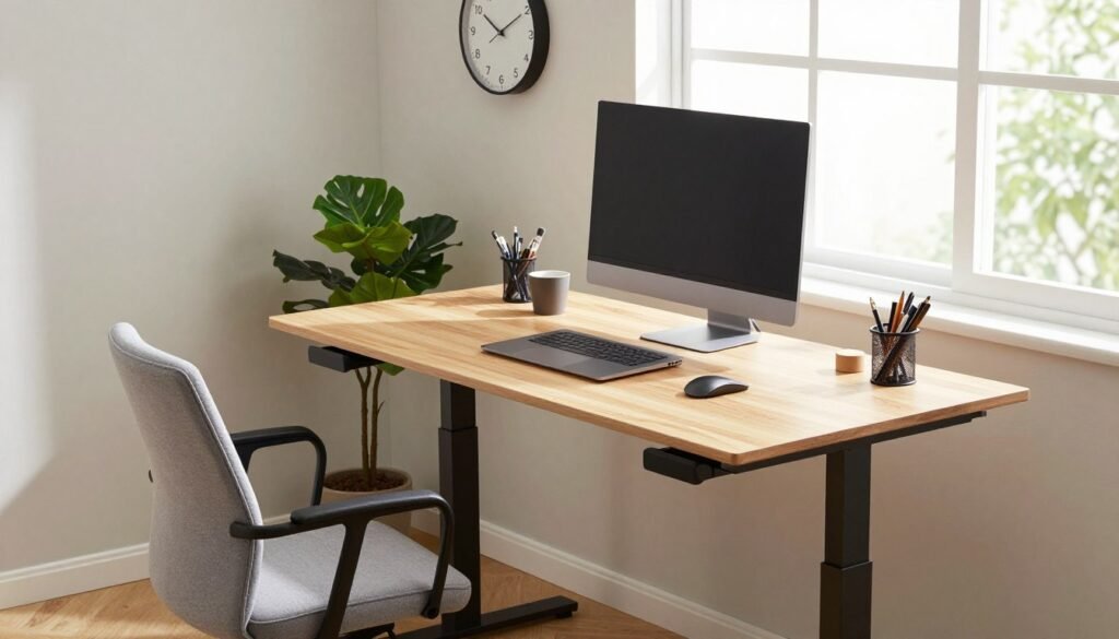 standing desk setup