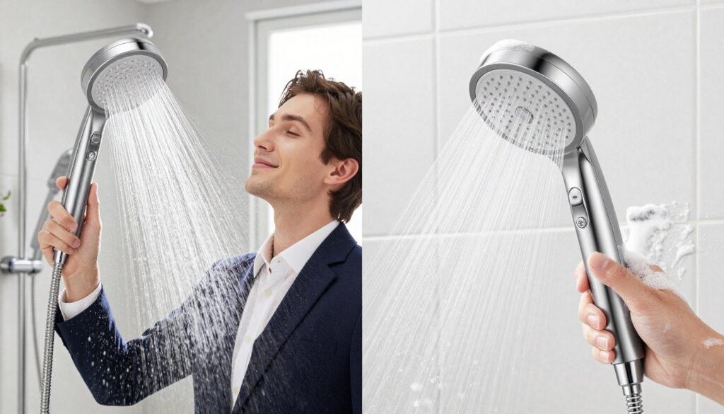 AquaCare High-Pressure Hand Shower Tile Power Wash