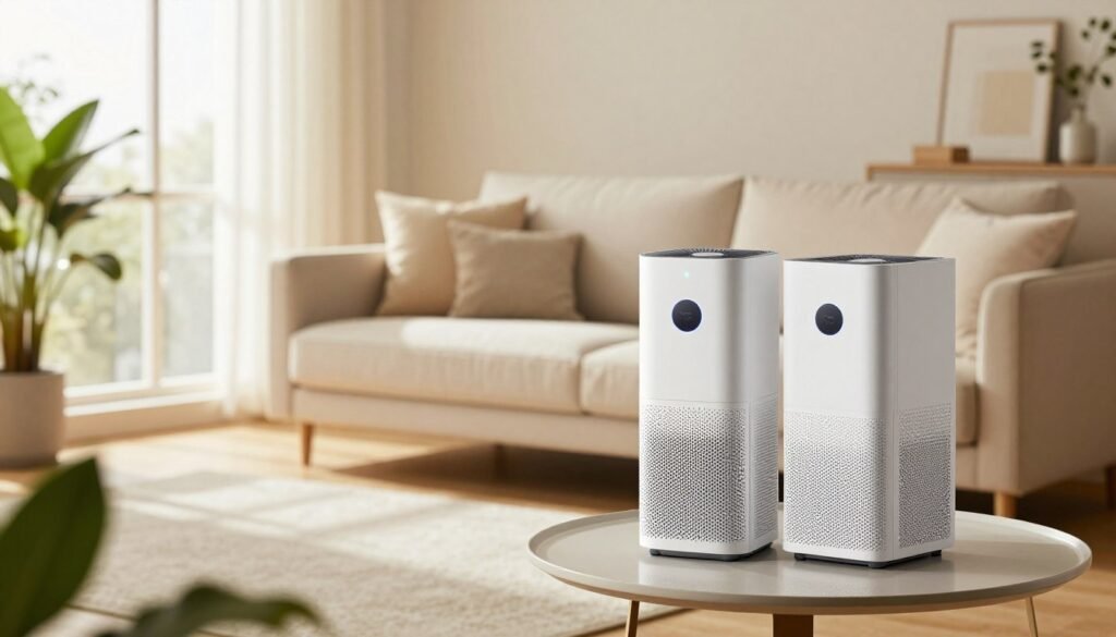 air purifiers and dehumidifiers in home environment